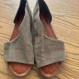 Sole Society Women's Taupe Perforated Sandals